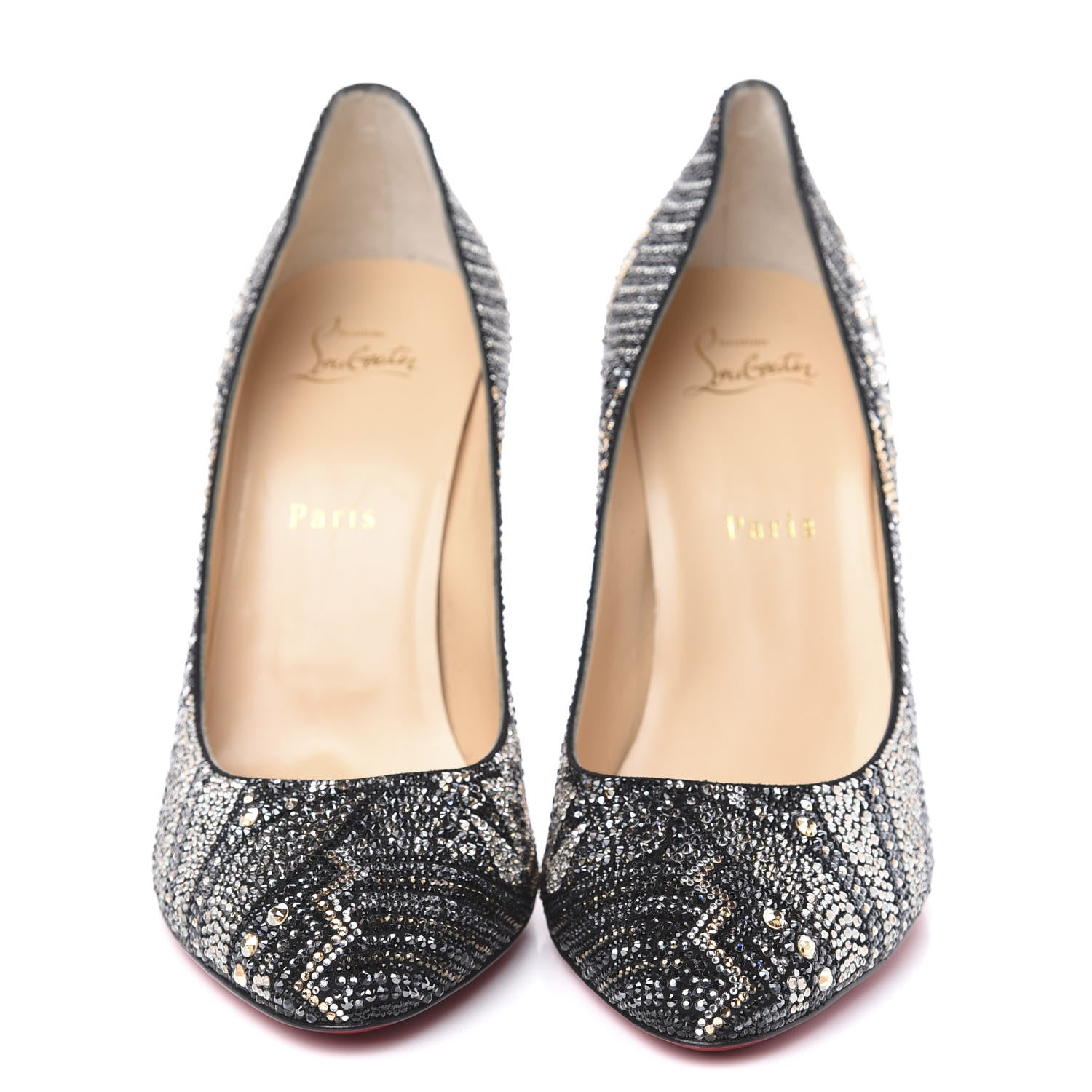 Christian Louboutin Suede Strass Eloise 100 Pumps 39.5 Black 2 of 8