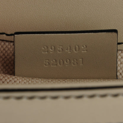 Gucci Monogram Margaux Calfskin Medium Emily Chain Shoulder Bag Beige Ebony Mystic White 7 of 7