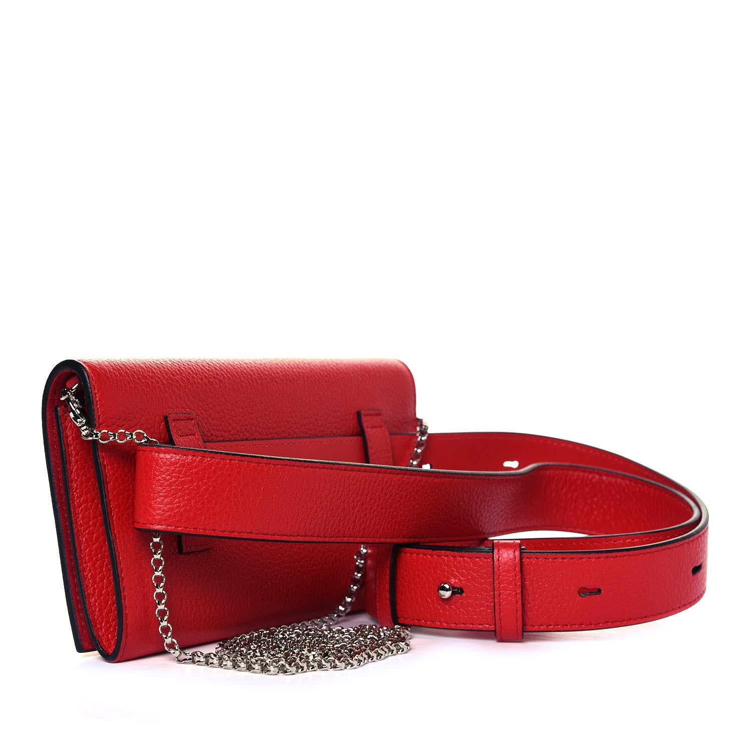 Christian Louboutin Calfskin Boudoir Chain Belt Bag Red 2 of 4