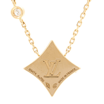 Louis Vuitton 18K Yellow Gold Diamond Black Onyx Color Blossom BB Star Pendant Necklace 5 of 5