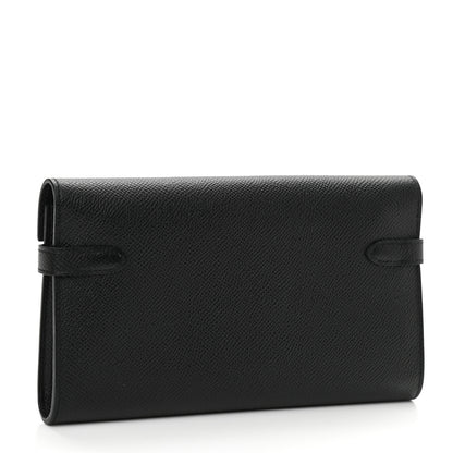 Hermes Epsom Kelly Longue Wallet Black 3 of 7