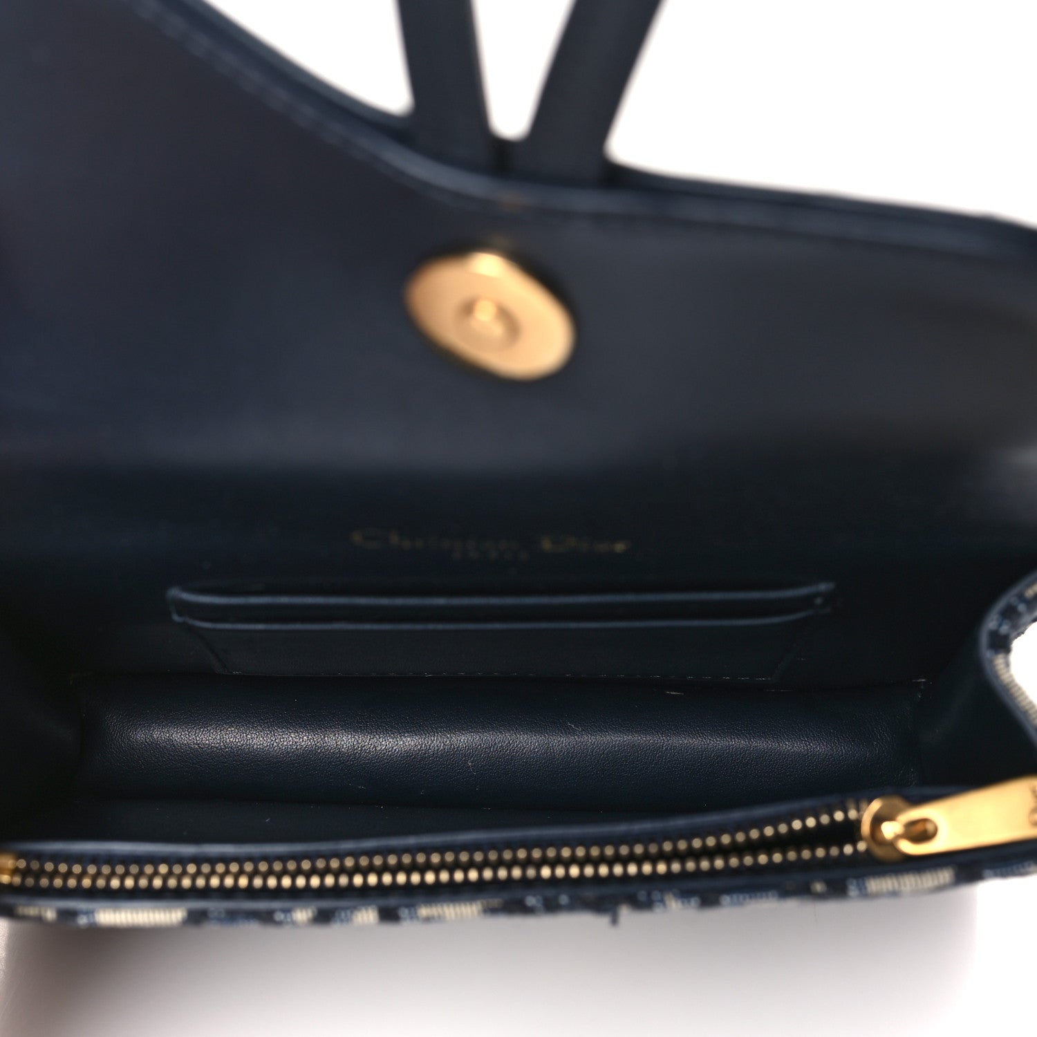 Christian Dior Oblique Saddle Belt Bag Blue 5 of 10