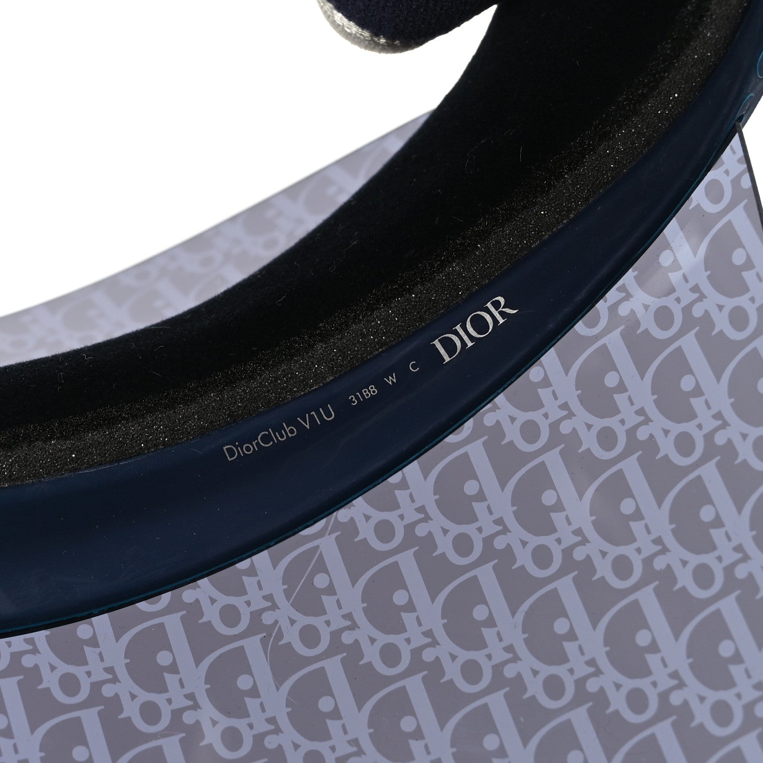 Christian Dior Oblique DiorClub V1U Sun Visor Blue 6 of 6