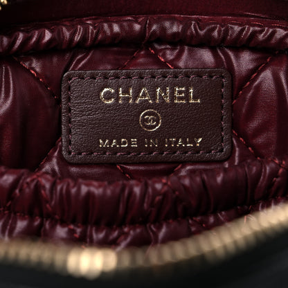 Chanel Caviar Quilted Small Curvy Pouch Cosmetic Case Black 6 of 10