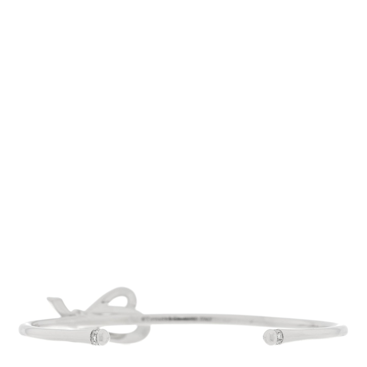 18K White Gold Diamond Bow Cuff Bracelet