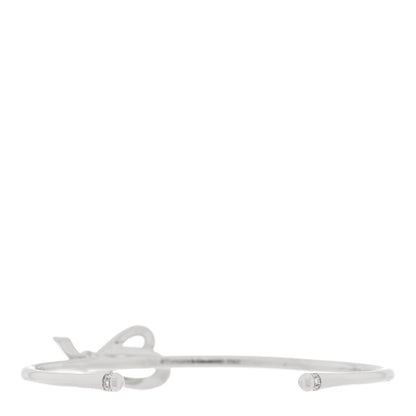 Tiffany 18K White Gold Diamond Bow Cuff Bracelet 2 of 3