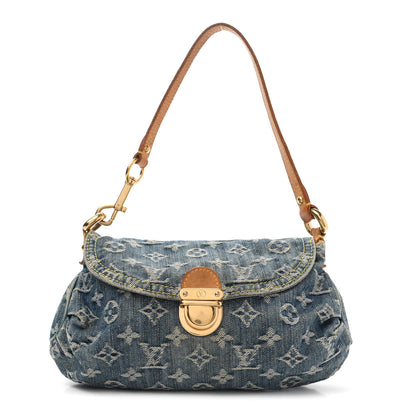 Louis Vuitton Monogram Denim Mini Pleaty Blue 1 of 10