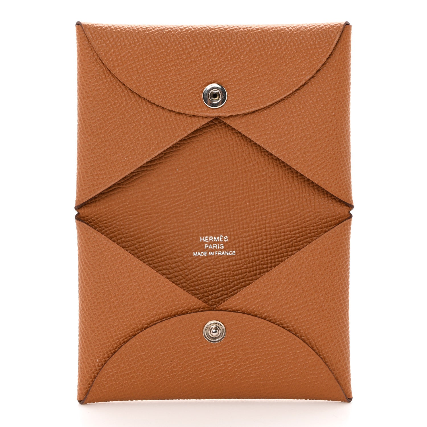 Hermes Epsom Calvi Card Case Gold 5 of 8