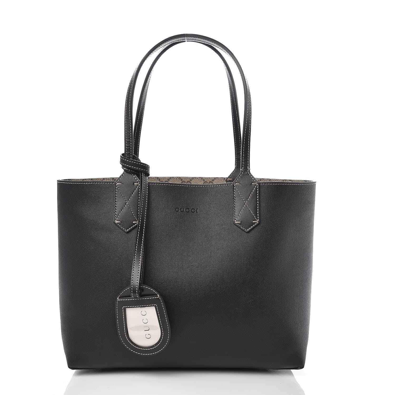 Gucci GG Supreme Monogram Small Reversible Tote Beige Black 7 of 13