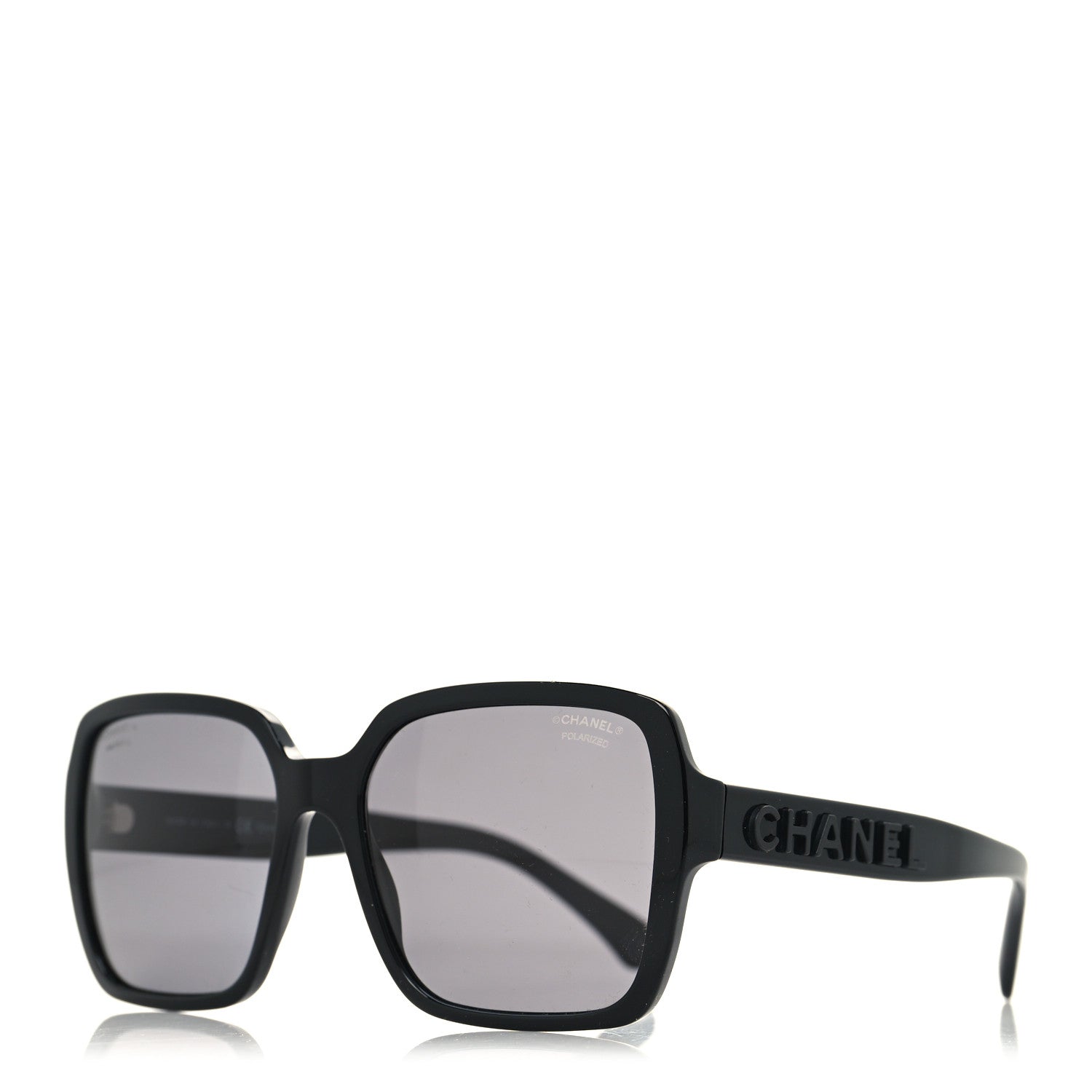 Chanel Acetate Square Sunglasses 5408 Black 1 of 8