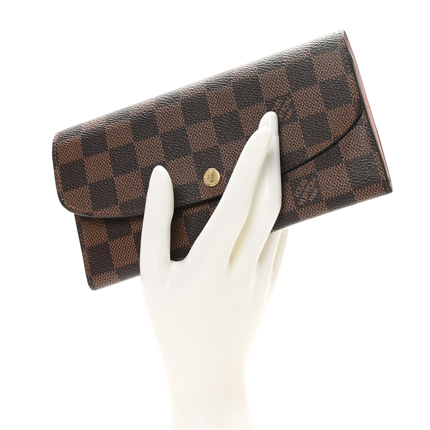 Damier Ebene Emilie Wallet Rose Ballerine