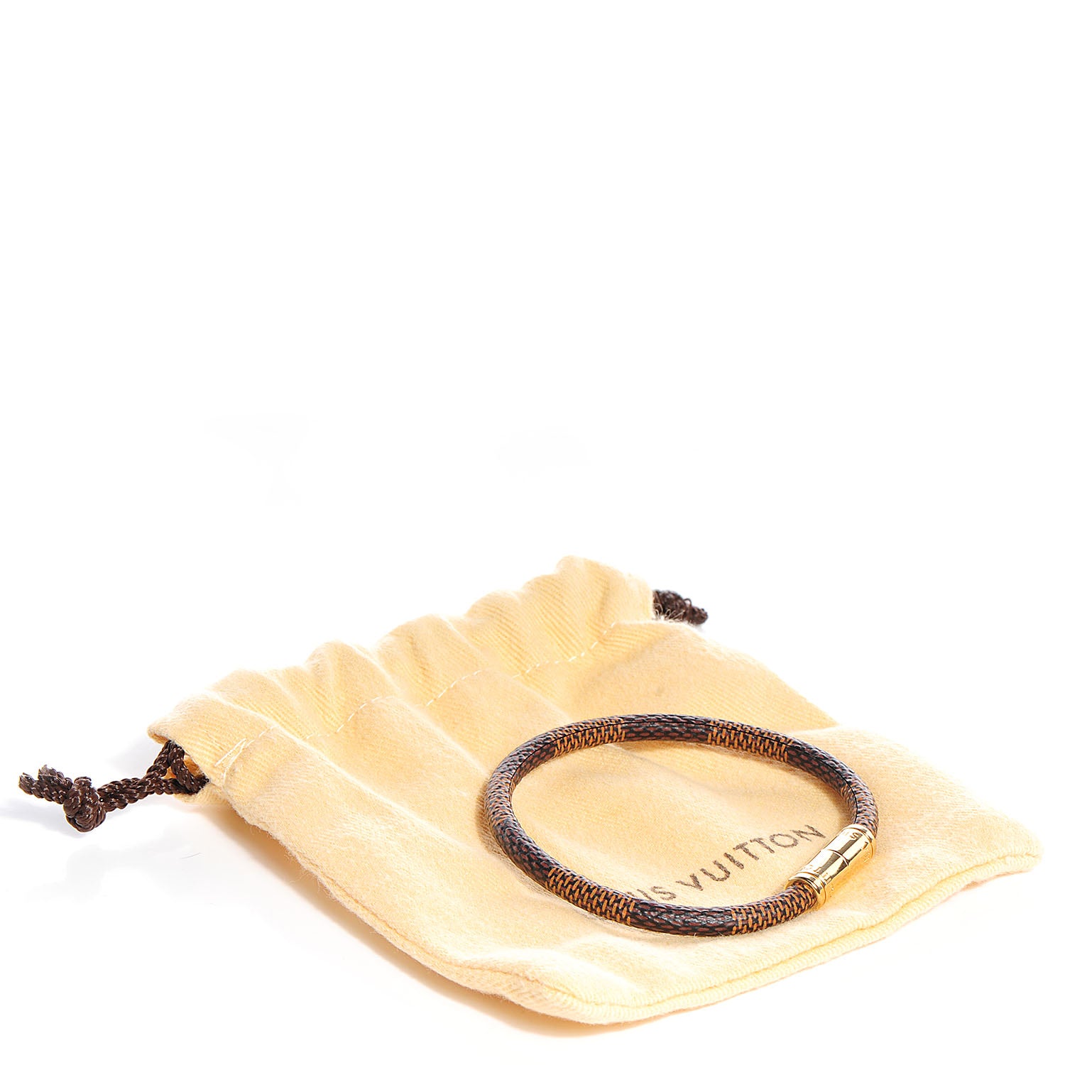 Louis Vuitton Damier Ebene Keep It Bracelet 19 6 of 6