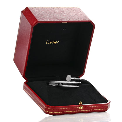 Cartier 18K White Gold Diamond Double Wrap Juste Un Clou Bracelet 16 4 of 4