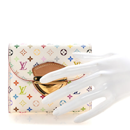 Louis Vuitton Monogram Multicolor Joey Wallet White Litchi 2 of 6