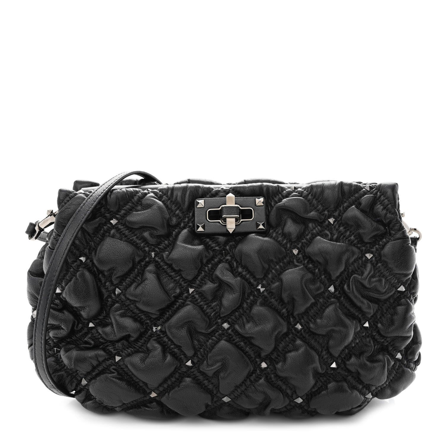 Valentino Garavani Nappa Spikeme Clutch Black 1 of 9