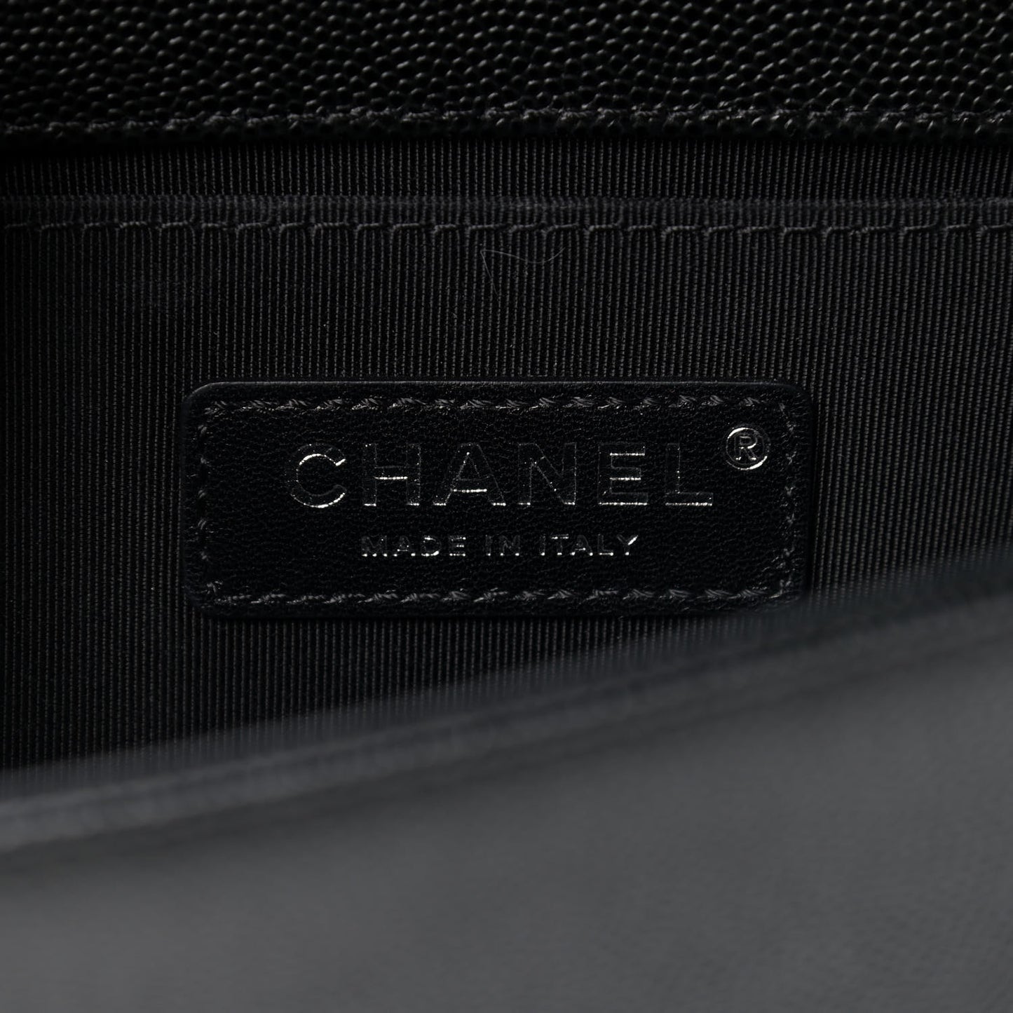 Caviar Quilted Small Boy Flap Black