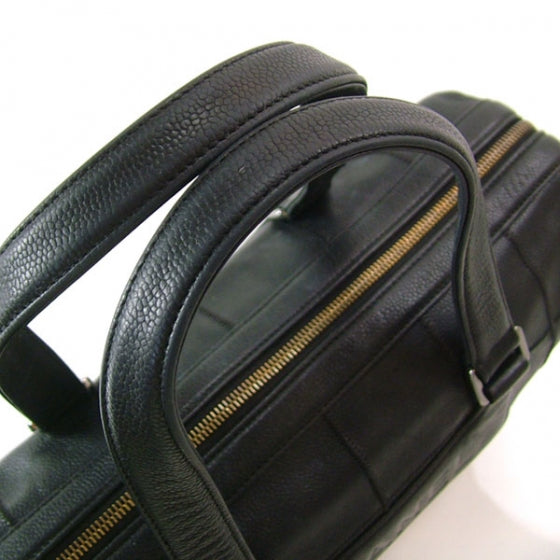 Caviar Square Stitched Tote Black