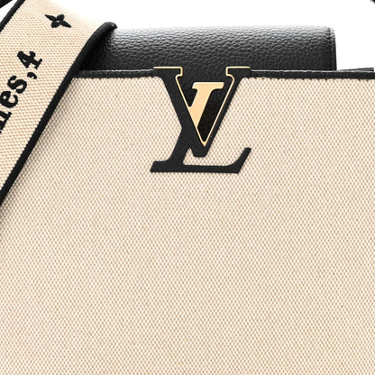 Louis Vuitton Canvas Taurillon Capucines MM Black 7 of 9