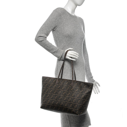 Fendi Zucca Spalmati Medium Roll Tote Tobacco Viola 2 of 11