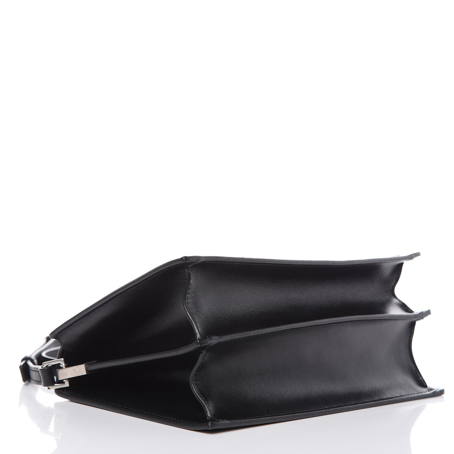 Smooth Calfskin Catherine Heart Studded Satchel Black