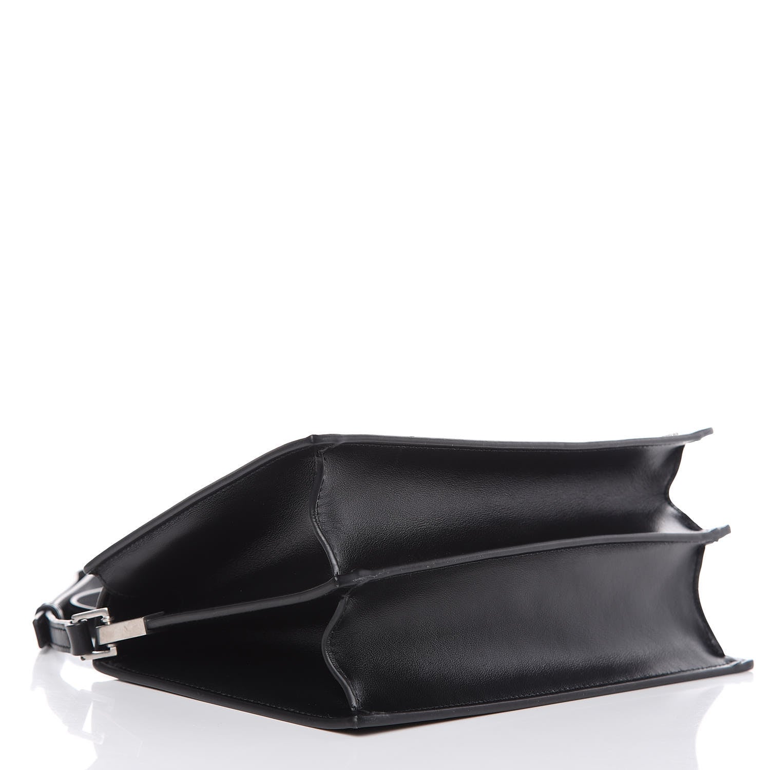 Saint Laurent Smooth Calfskin Catherine Heart Studded Satchel Black 4 of 9