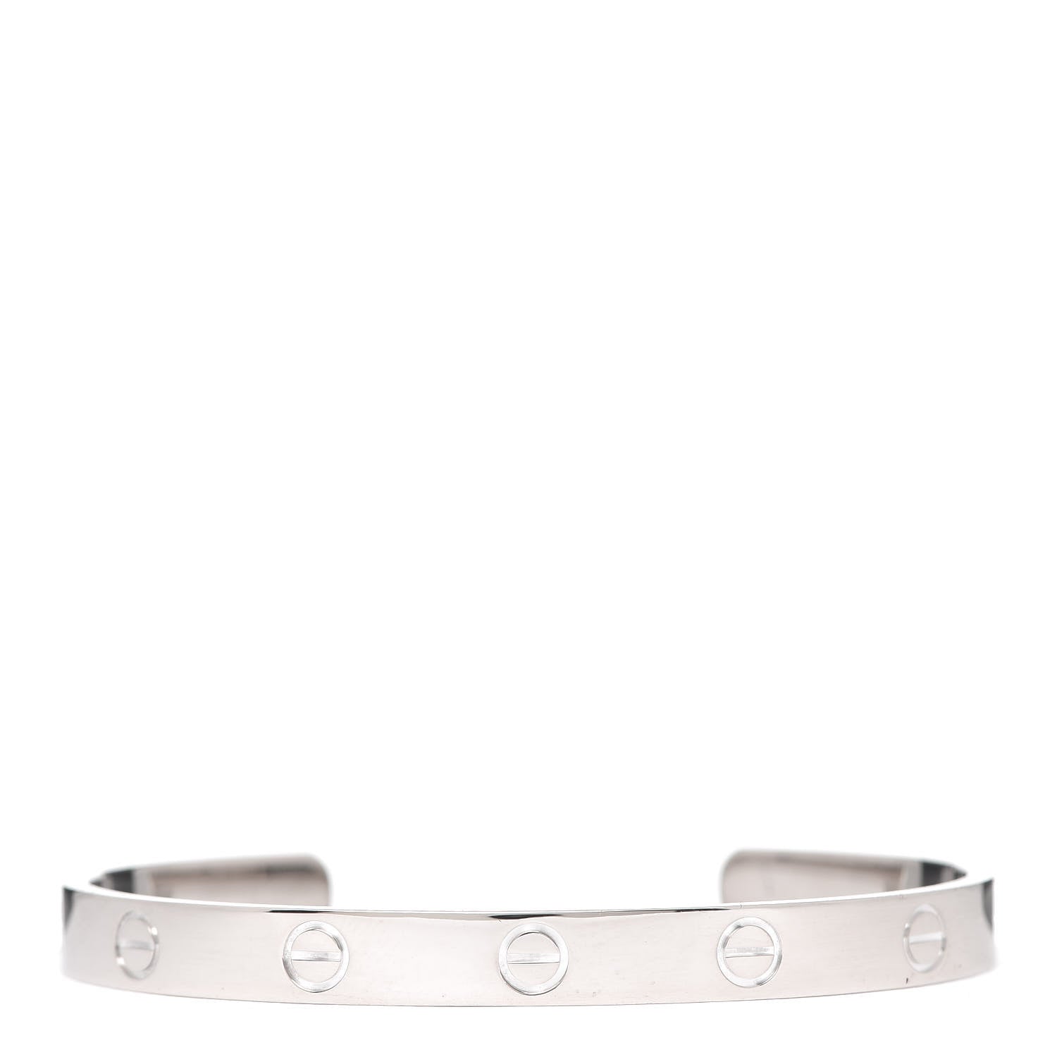 Cartier 18K White Gold LOVE Cuff Bracelet 17 1 of 6