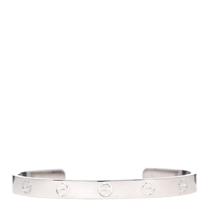 Cartier 18K White Gold LOVE Cuff Bracelet 17 1 of 6