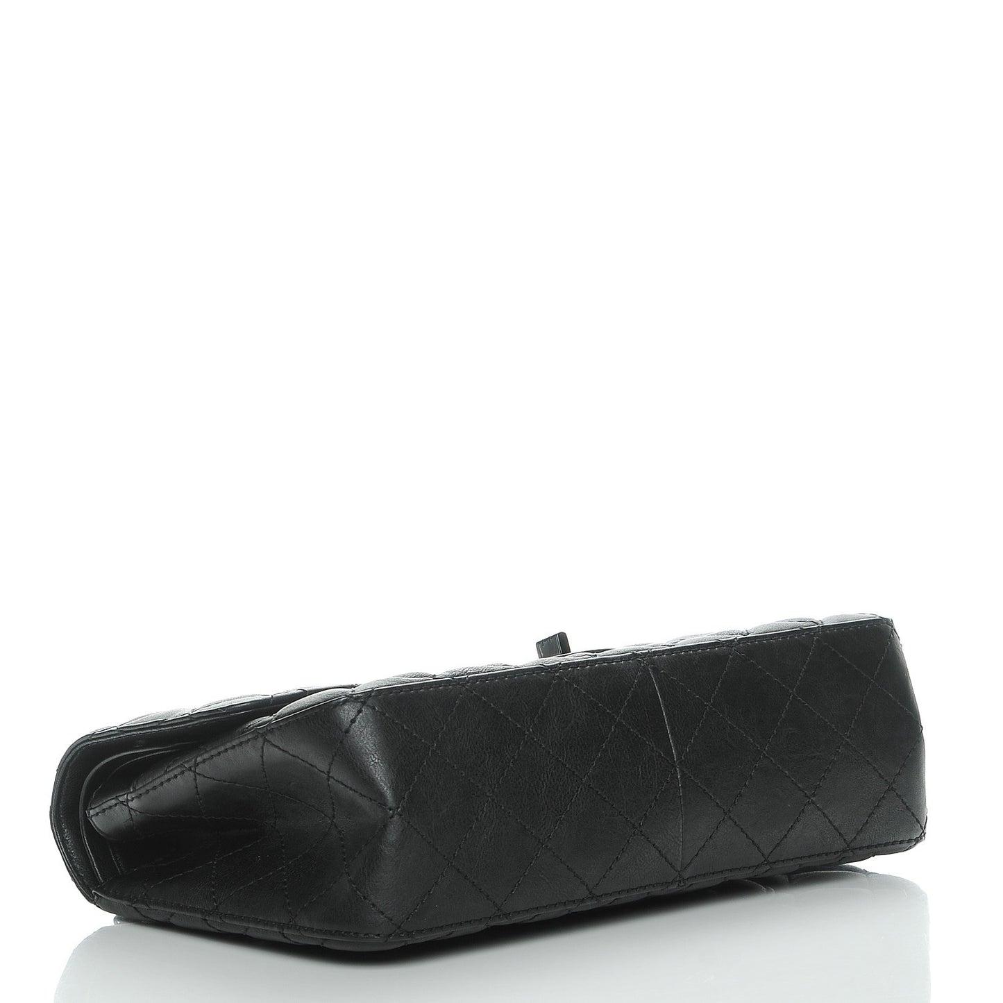 Crumpled Calfskin Quilted 2.55 Reissue 226 Flap So Black