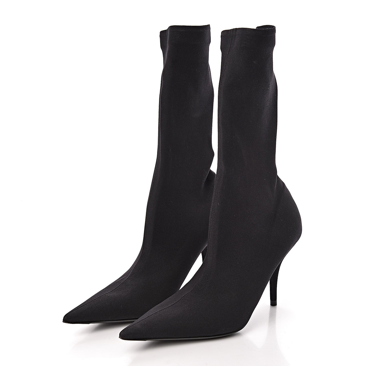 Balenciaga Jersey Crepe Extreme Pointed Toe Knife Booties 36 Black 3 of 5