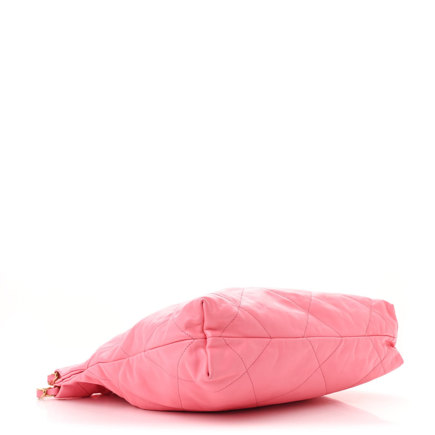 Shiny Calfskin Quilted Small Chanel 22 Coral Pink