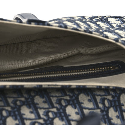 Christian Dior Oblique Saddle Bag Blue 5 of 11