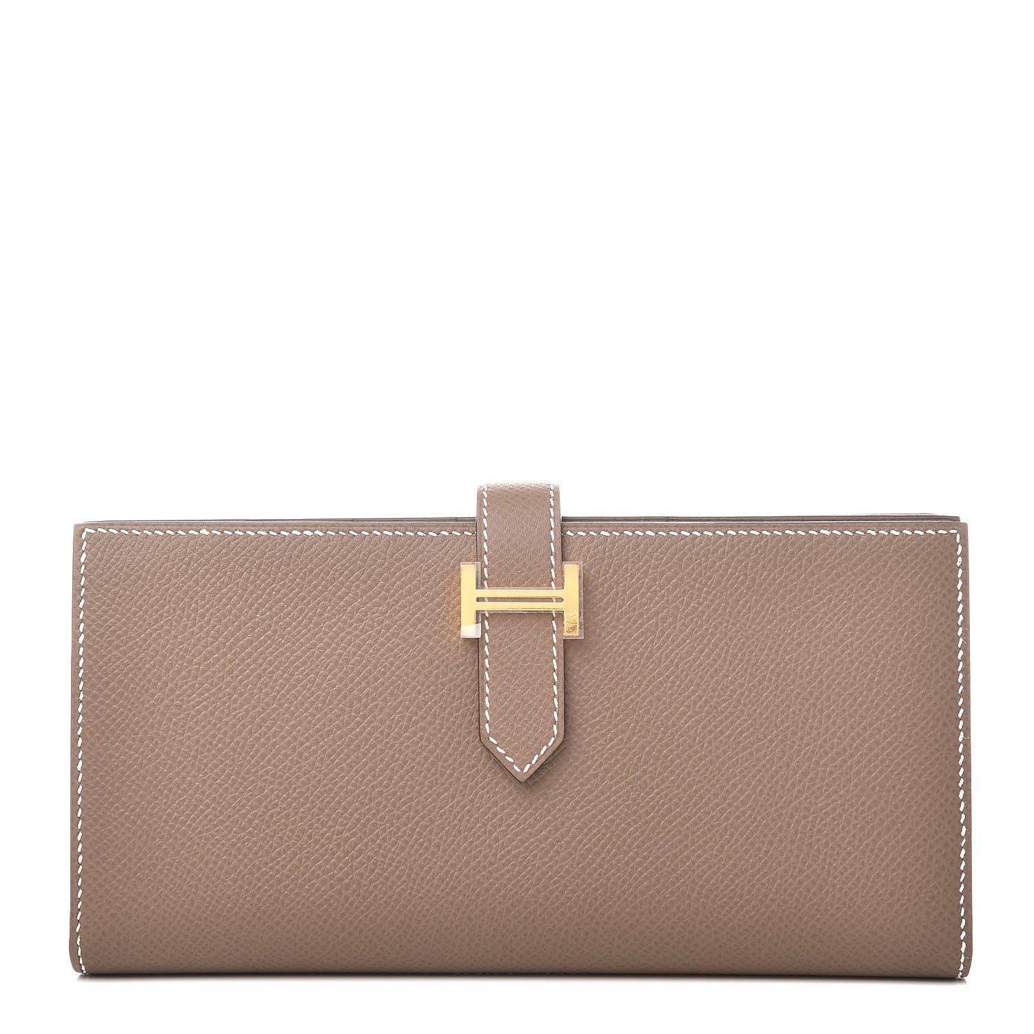 Hermes Epsom Bearn Gusset Wallet Etoupe 1 of 8