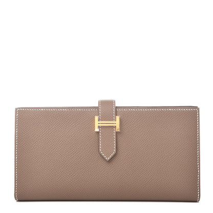 Hermes Epsom Bearn Gusset Wallet Etoupe 1 of 8