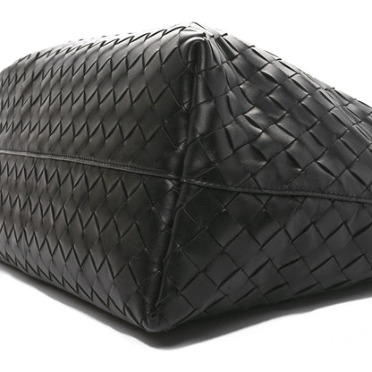 Bottega Veneta Calfskin Intrecciato Zipped Tote Black 9 of 9