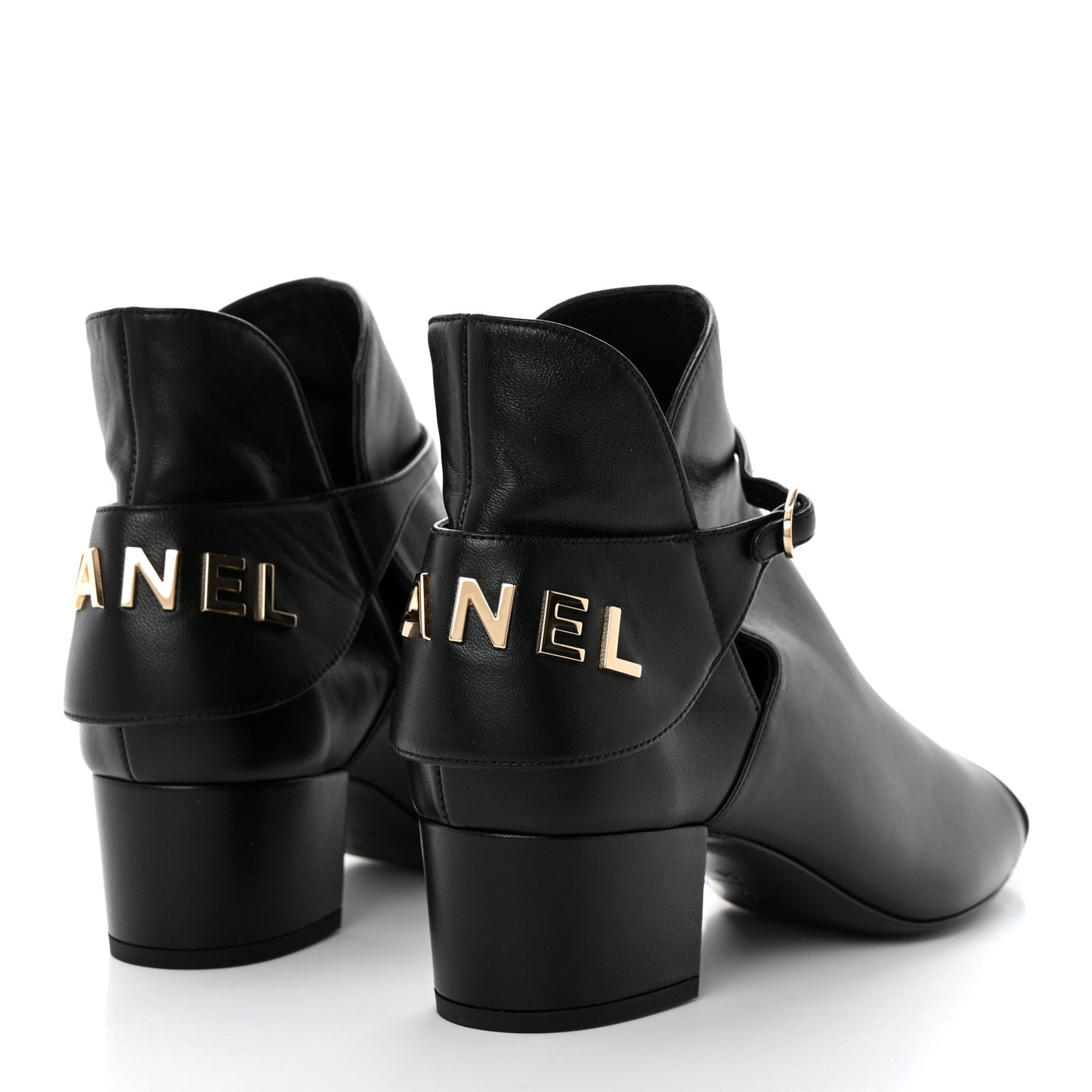 Lambskin Velvet Cap Toe Short Ankle Boots 39 Black