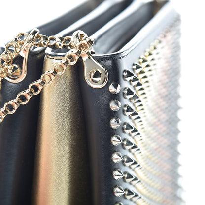 Christian Louboutin Calfskin Ombre Spiked Tribouli Shoulder Bag Black 11 of 12