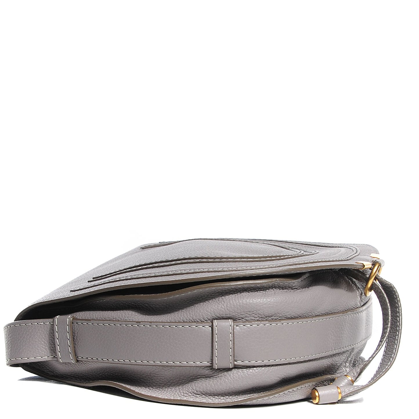 Calfskin Medium Marcie Round Crossbody Bag Cashmere Grey