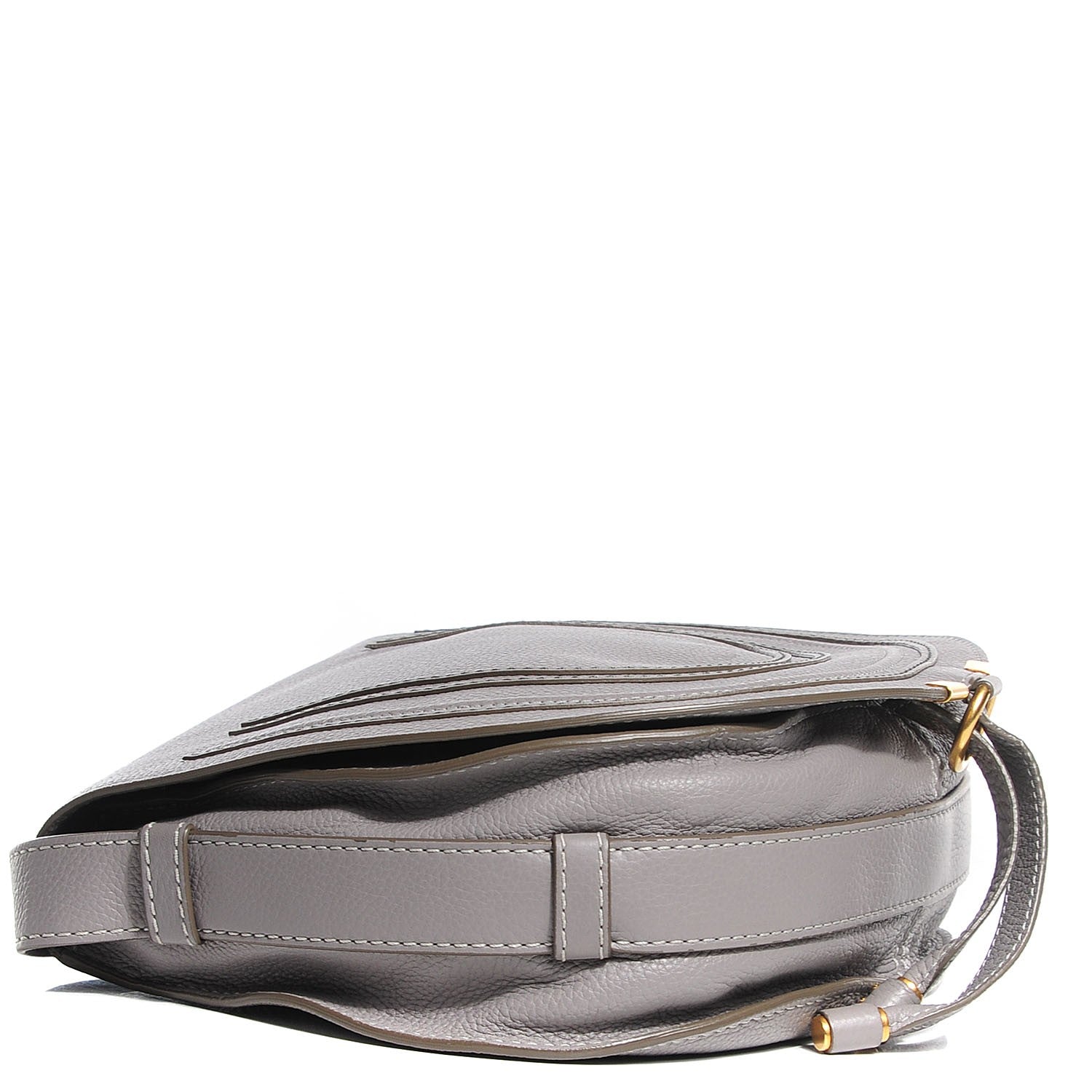 Chloe Calfskin Medium Marcie Round Crossbody Bag Cashmere Grey 4 of 9
