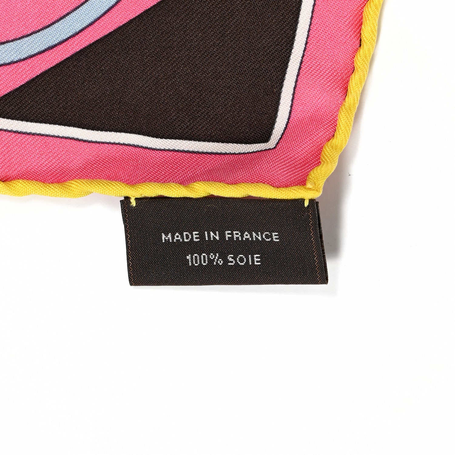 Hermes Silk Carre Wash Colliers de Chiens Scarf 90 Marron Rose Multicolor 4 of 4