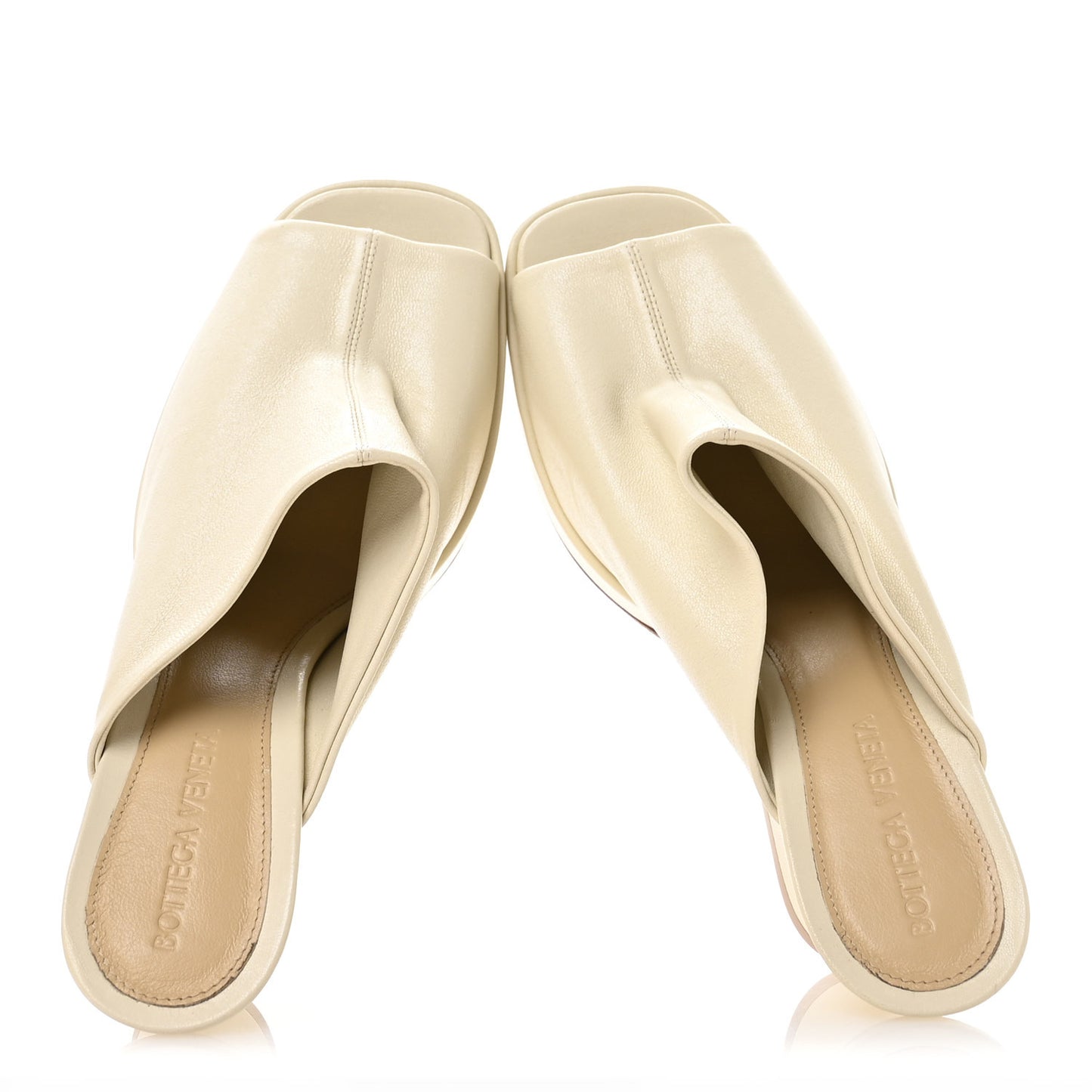 Nappa Stack Mule Sandals 37 Sea Salt
