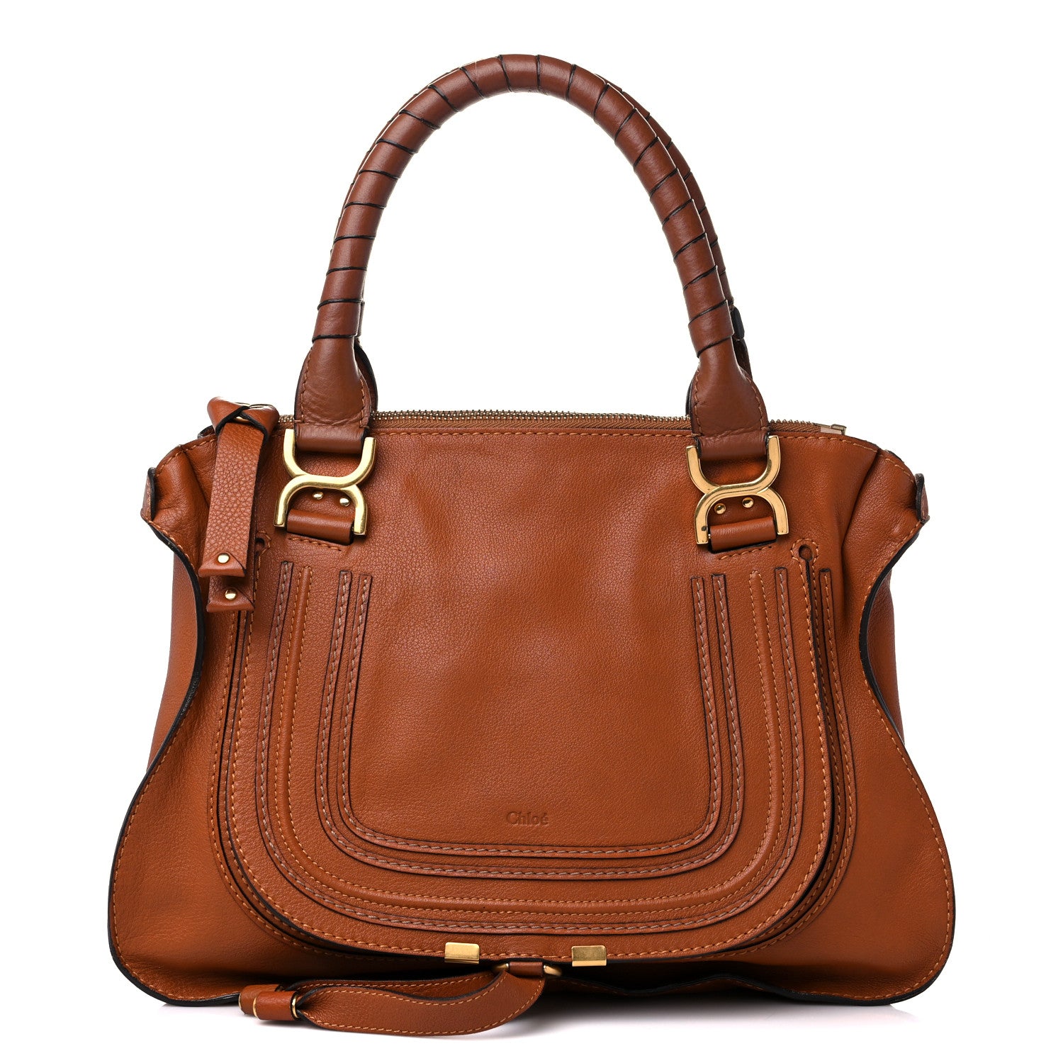 Chloe Calfskin Medium Marcie Satchel Tan 1 of 14