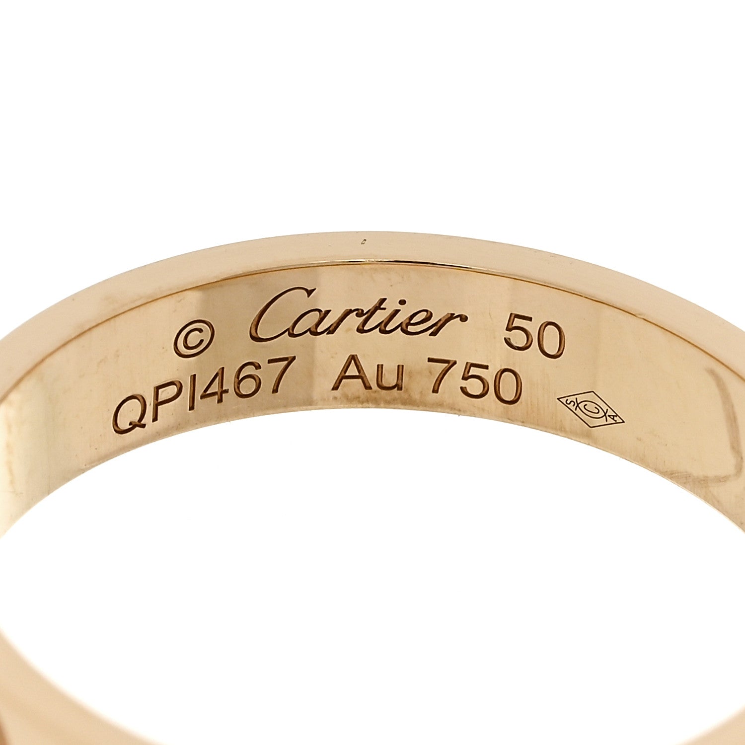 Cartier 18K Yellow Gold 3.5mm LOVE Wedding Band Ring 50 5.25 4 of 5