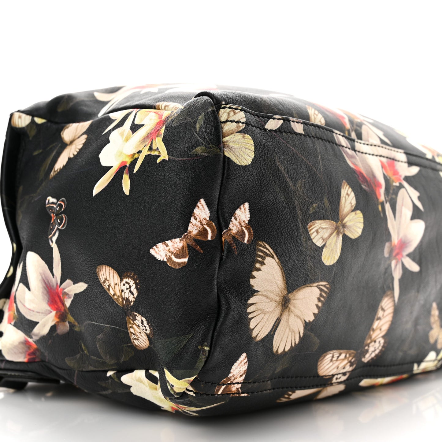 Lambskin Magnolia Print Medium Pandora Black
