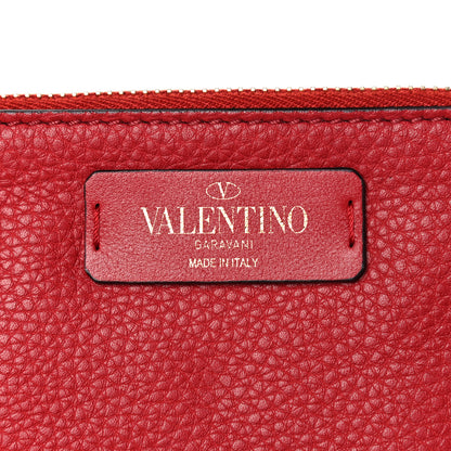 Valentino Garavani Pebbled Calfskin Small Rockstud Bucket Bag Red 6 of 11