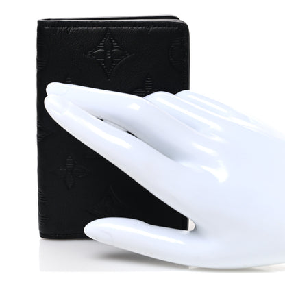 Louis Vuitton Calfskin Monogram Shadow Pocket Organizer Black 2 of 8