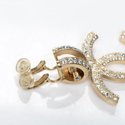 Chanel Crystal CC Single Clip On Earring Gold 3 of 4