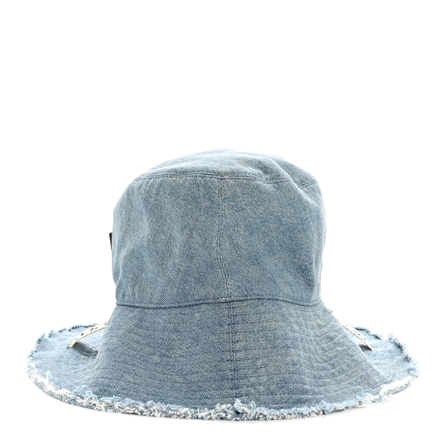 Loewe X PAULA'S IBIZA Denim Frayed Fisherman Bucket Hat 58 Blue 6 of 9