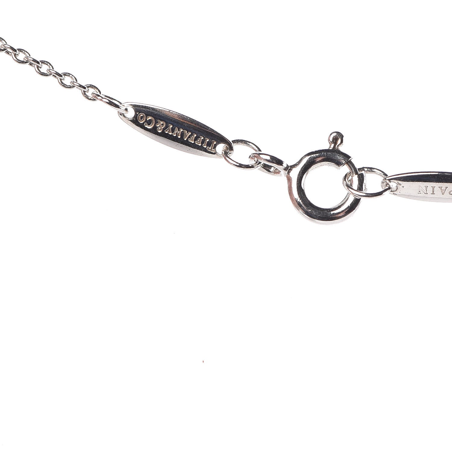Tiffany Sterling Silver Diamond .10ct Elsa Peretti Diamonds by the Yard Pendant Necklace 7 of 9