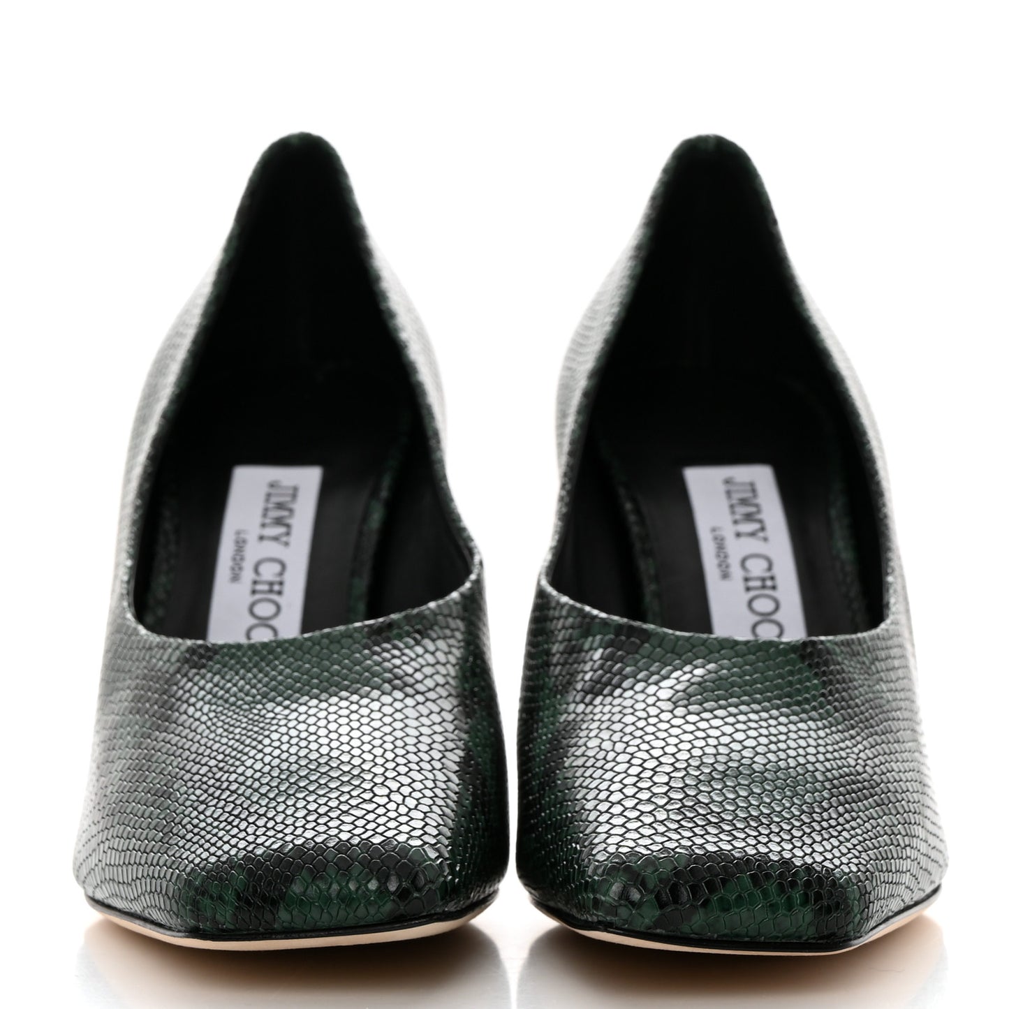 Snake Printed Calfskin Marcella 85 Pumps 36.5 Dark Moss