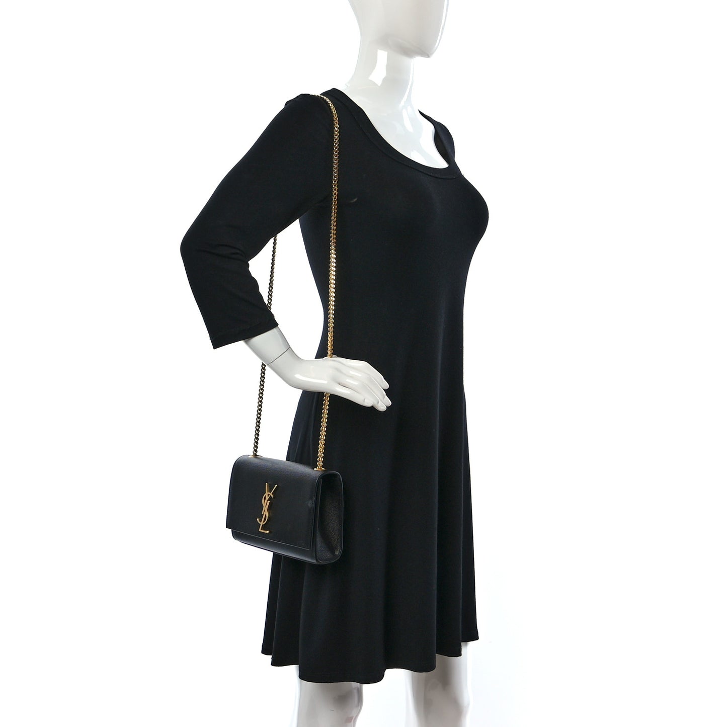 Grain De Poudre Small Monogram Kate Satchel Black